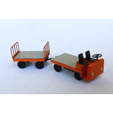 Vozík akumulátorový, ještěrka, plošinový s přívěsným vozíkem, N, Miniatur MNL10
